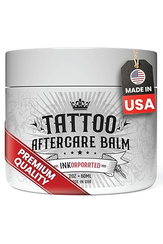 Bálsamo curativo de cuidado posterior de tatuajes, loción para tatuajes y crema hidratante para hinchazón, enrojecimiento, irritación, bálsamo para