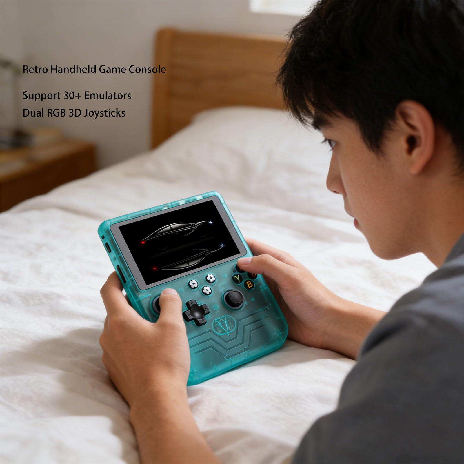 Aramox Console di Gioco Portatile, Console di Gioco retrò con Schermo HD da 6 Pollici, Doppi Joystick RGB, Batteria da 6000 MAh, Spazio di Archiviazione da 128 GB, Dispositivo di Portatile per