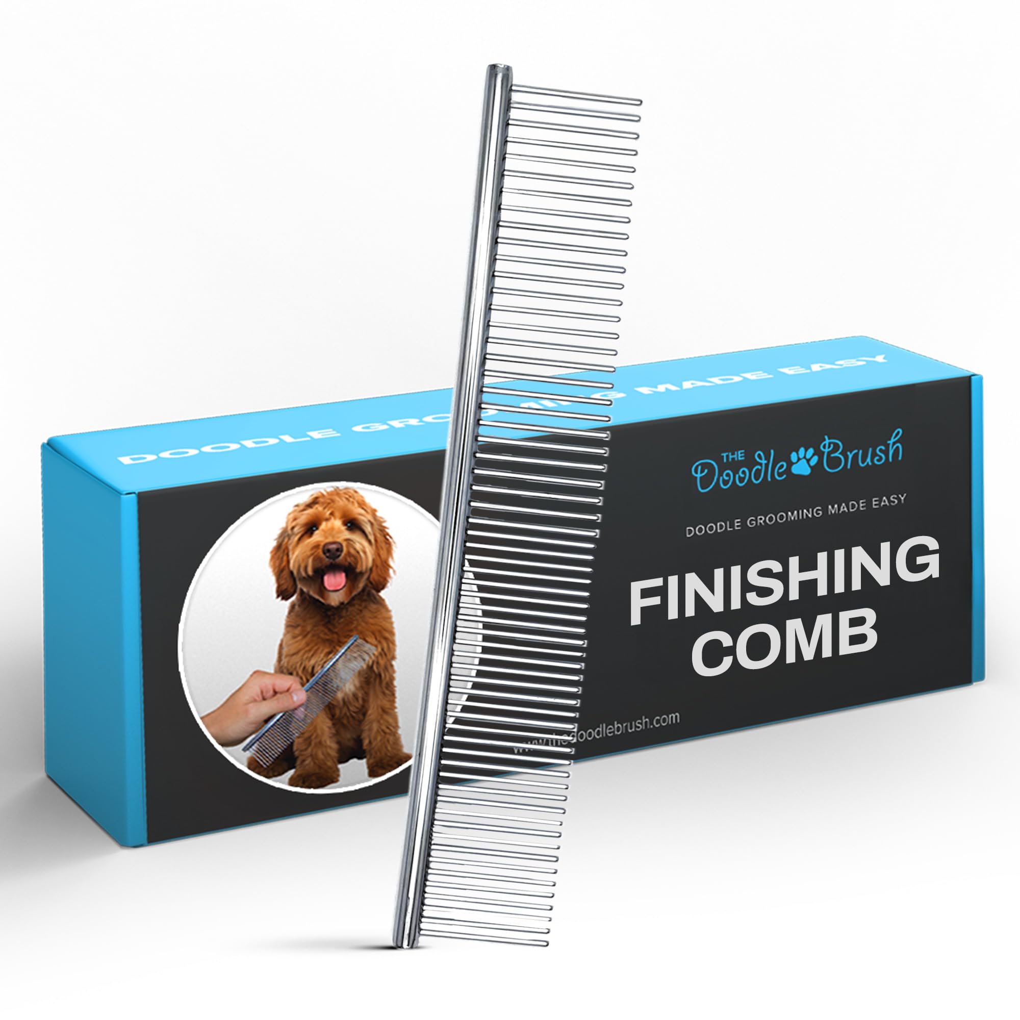 The Doodle Brush Dog Combs for Grooming Matting, Finishing Metal Comb For Dogs, Large Stainless Steel Doodle Grooming, Tackles Mat & Tangles for Poodles, Labradoodle, Cockapoo Pet Christmas Gifts