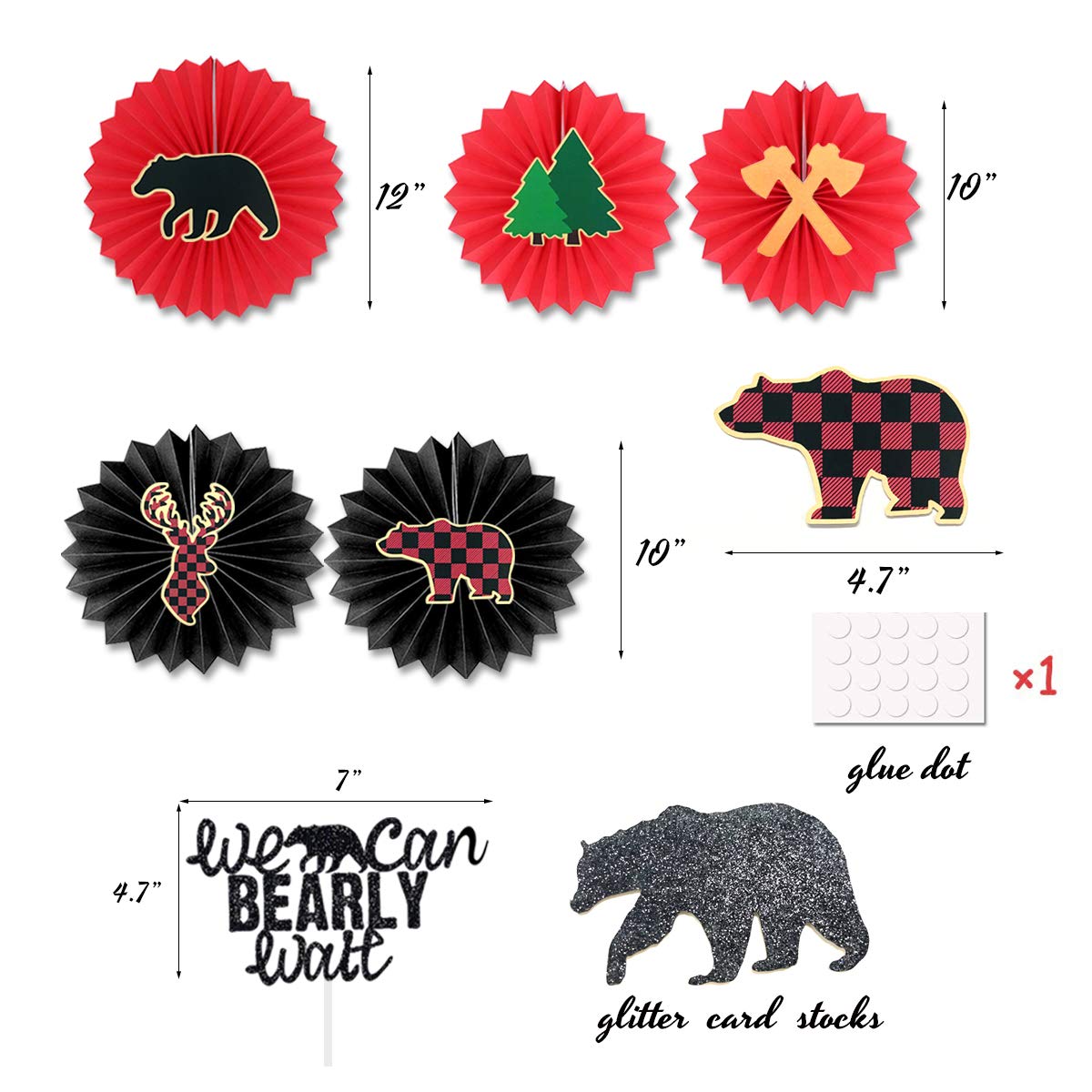 Buy Hombae Lumberjack Baby Shower Decorations Supplies for Boy, Buffalo