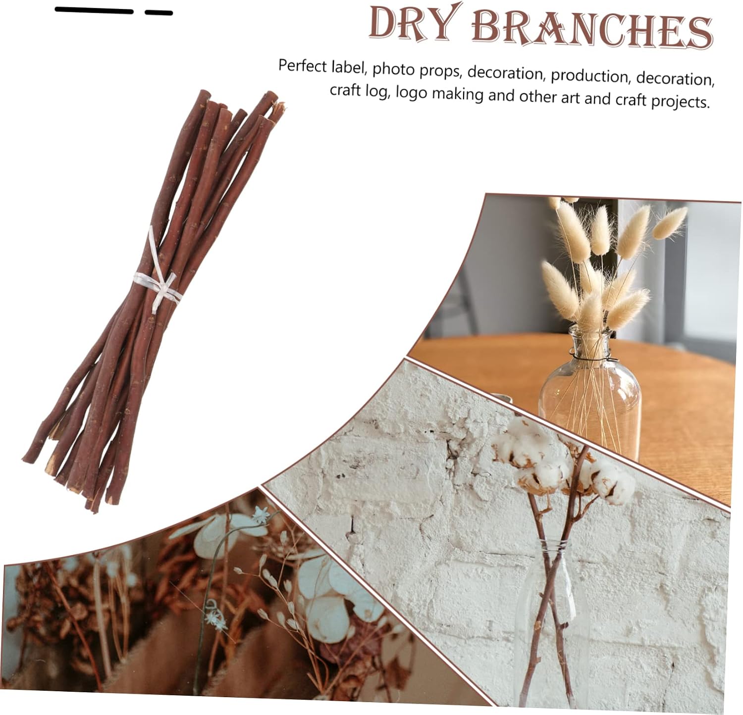 Angoily 40pcs Natural Dried Willow Branches for DIY Crafts Rustic Wood Sticks for Home Decor Photo Props and Centerpieces for Art Projects and Seasonal Decorations