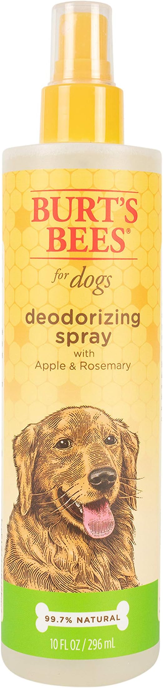 Deodorizing Spray for Dogs with Apple and Rosemary, 99.7% Natural Origin Formulas, Waterless Dog Shampoo - Gentle Dry Shampoo for Dogs, Best Dog Shampoo, 10 oz