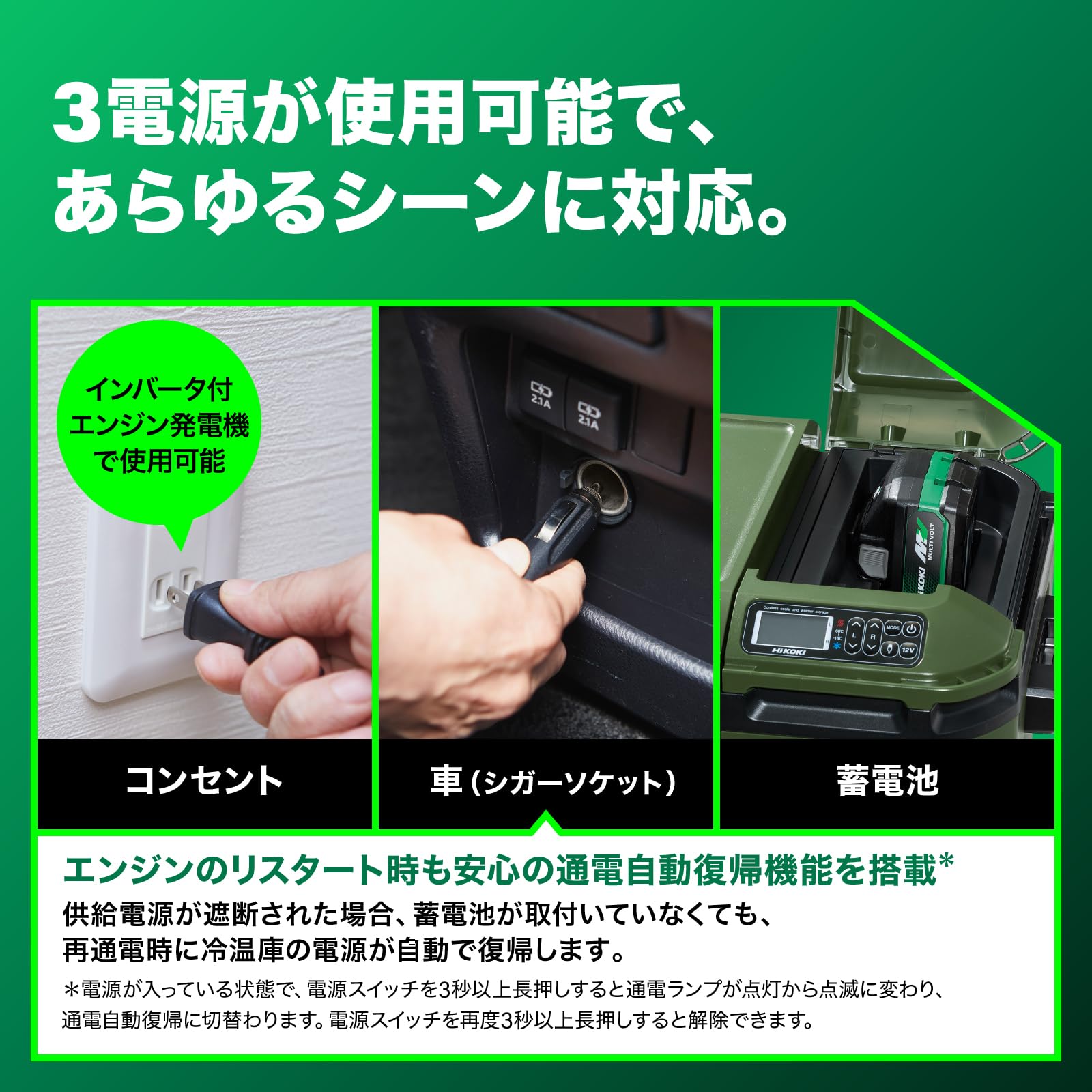 HiKOKI コードレス冷温庫 UL18DE 36L 3個付フルセット説明書付き