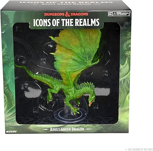 Vista 25 de WizKids D&D Icons of the Realms: Figura premium de dragón blanco adulto