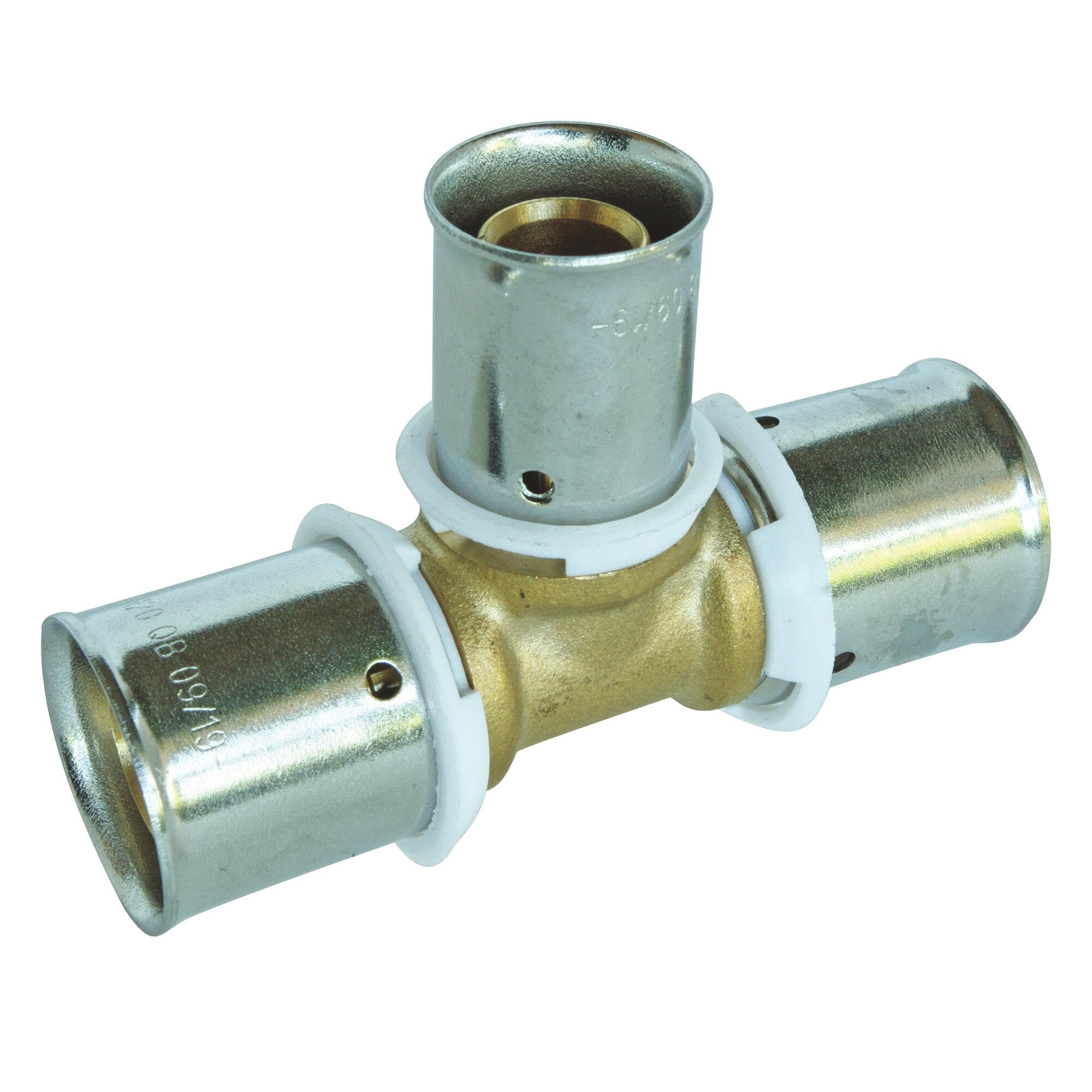 Somatherm 3313-20-16-20 Reducing Crimping Tee 20-16-20, Grey, Gray