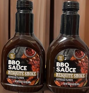 Great for Pork BBQ Sauce, Mesquite Smoke Flavor, 18 oz Bottle, Artificially Flavored Grilling Sauce
