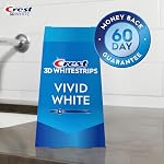 Crest 3D Whitestrips Vivid White Kit de Blanchiment des Dents à Domicile, 10 Traitements, 6 Niveaux Plus Blancs