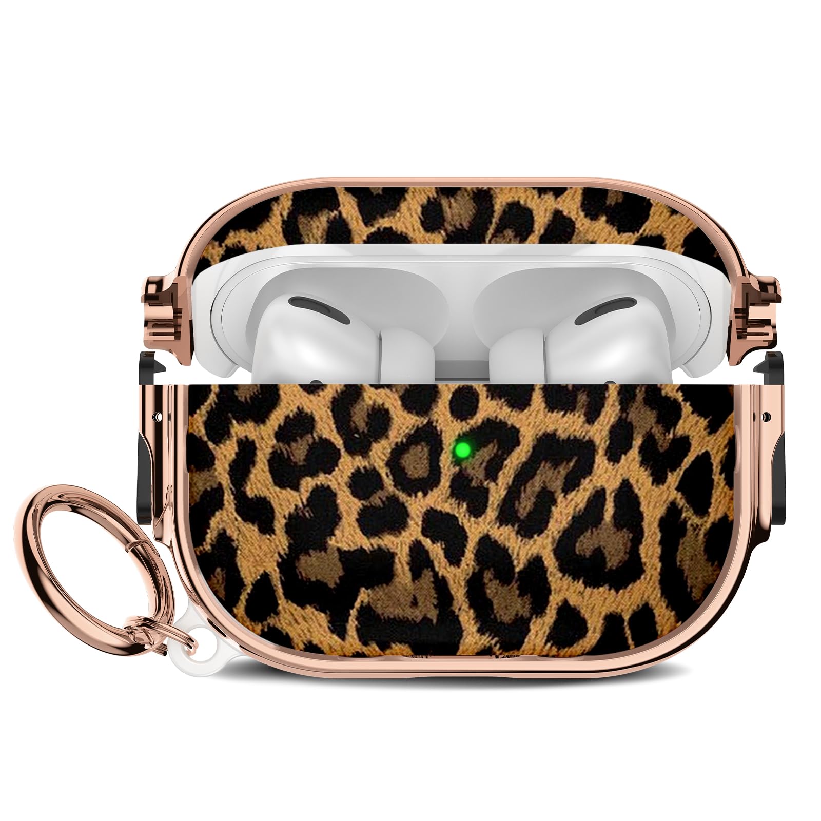 Maxjoy for Cute Airpods Pro 2 case with Safety Lock,Compatible Airpods Pro Case 2nd/1st Gen,for Leopard Print AirPods Case Cover for Women Girly with