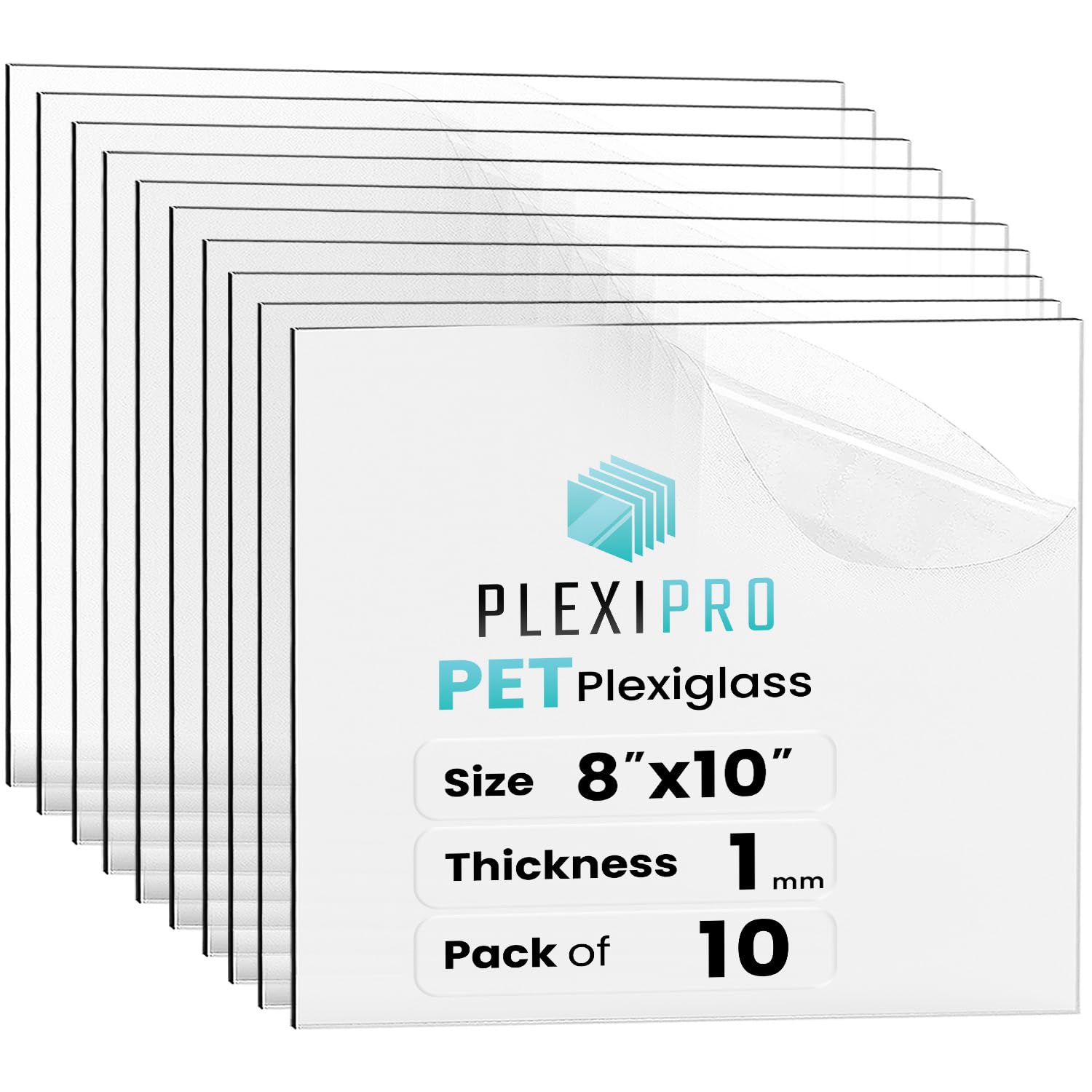 Flexible PET Plexiglass Sheets - 10 Pack -1