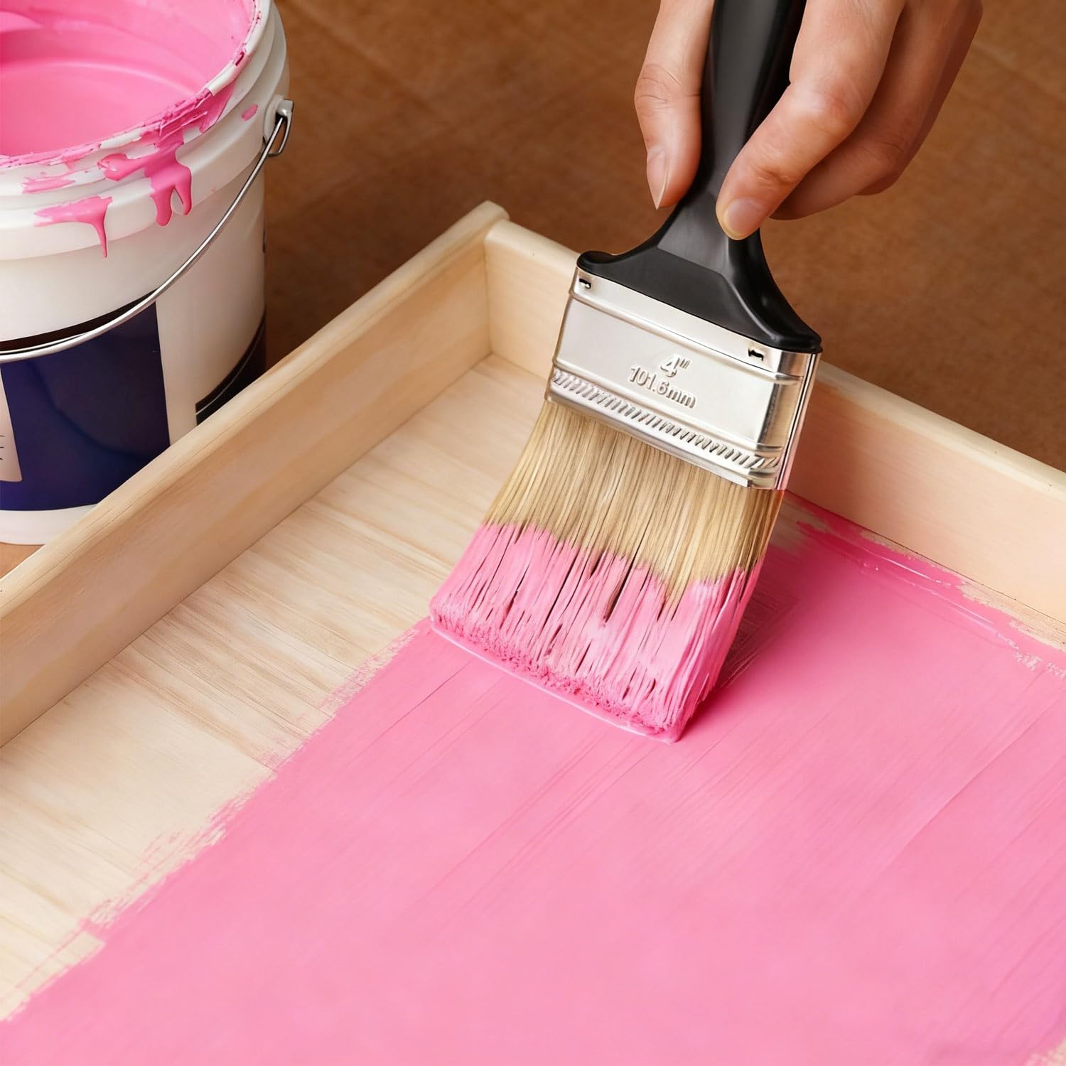 5" Paint Brushes - Flat Painting Brushes for DIY -3