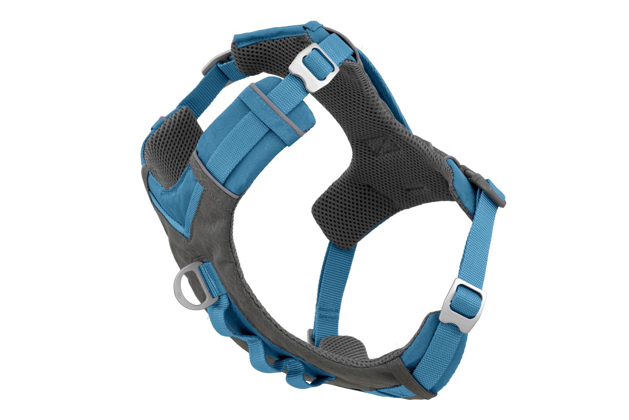 Journey Air Dog Harness - Secure Fit for Active Dogs - Padded Chest - Lightweight Ripstop Fabric - Breathable Mesh - Reflective Trim - Back Assist Handle - Blue - Large