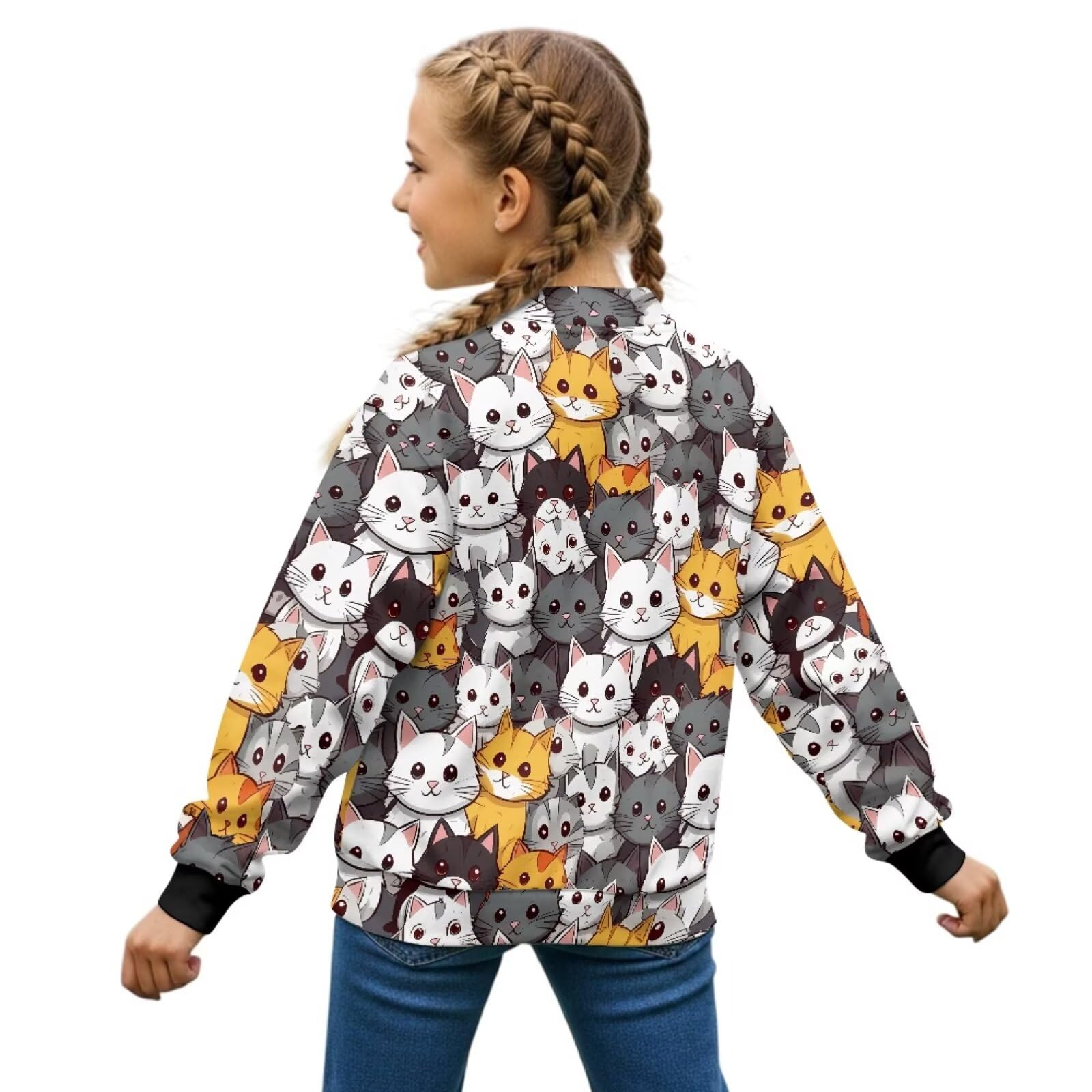 chaqlin Camiseta de béisbol de manga larga para niñas, suéter divertido de béisbol para niñas de 5 a 12 años