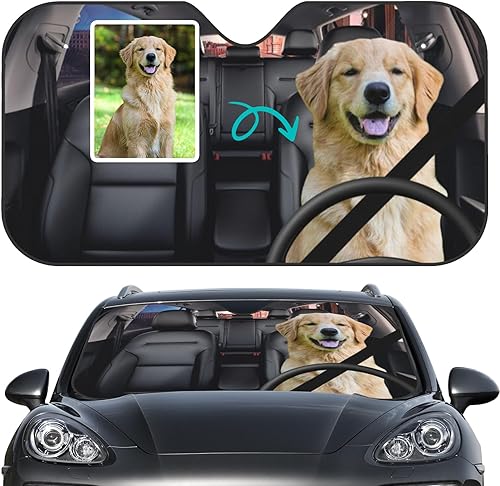 Miniatura 9 de Parasol personalizado para parabrisas de automóvil Diseño personalizado con tu foto Logo con texto personalizado Visera solar para múltiples modelos