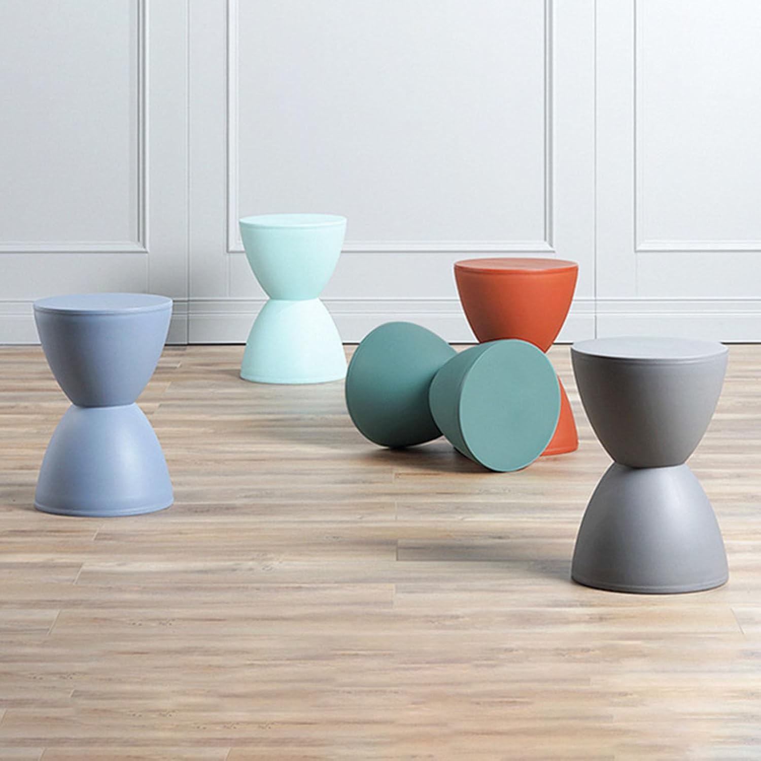 Creative Minimalist Shoe Changing Stool Footstool Round Stool, Thickened Plastic Small Stool, Waiting for Stool for Entrance Hall, Hallway, Bedroom, Living Room