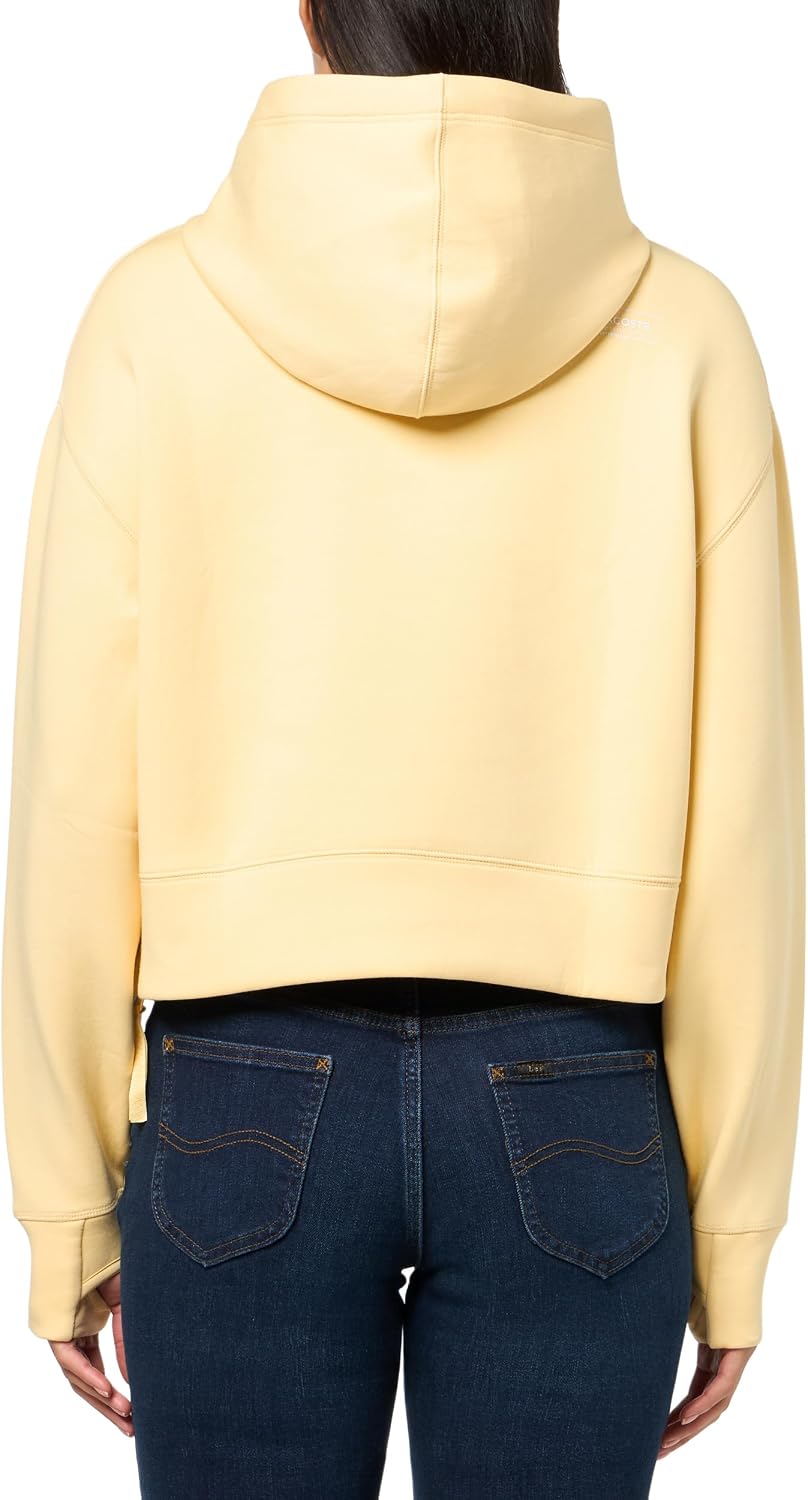 Lacoste Women's Short Cut Cotton Hoodie