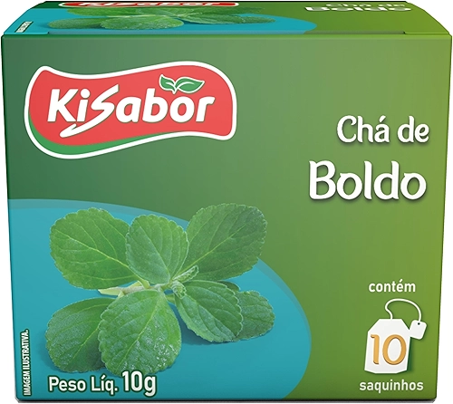 Kisabor, Chá de Boldo, Para infusão, 10 Gramas com 10 Saquinhos