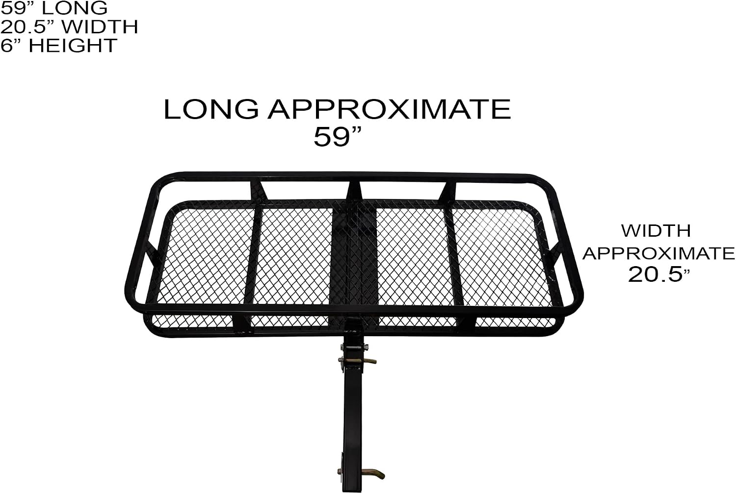 Armordillo 8719565 59" Mesh Foldable Rear Hitch Cargo Basket Universal Fits 2-Inch Receiver Tube Trailer Hitch