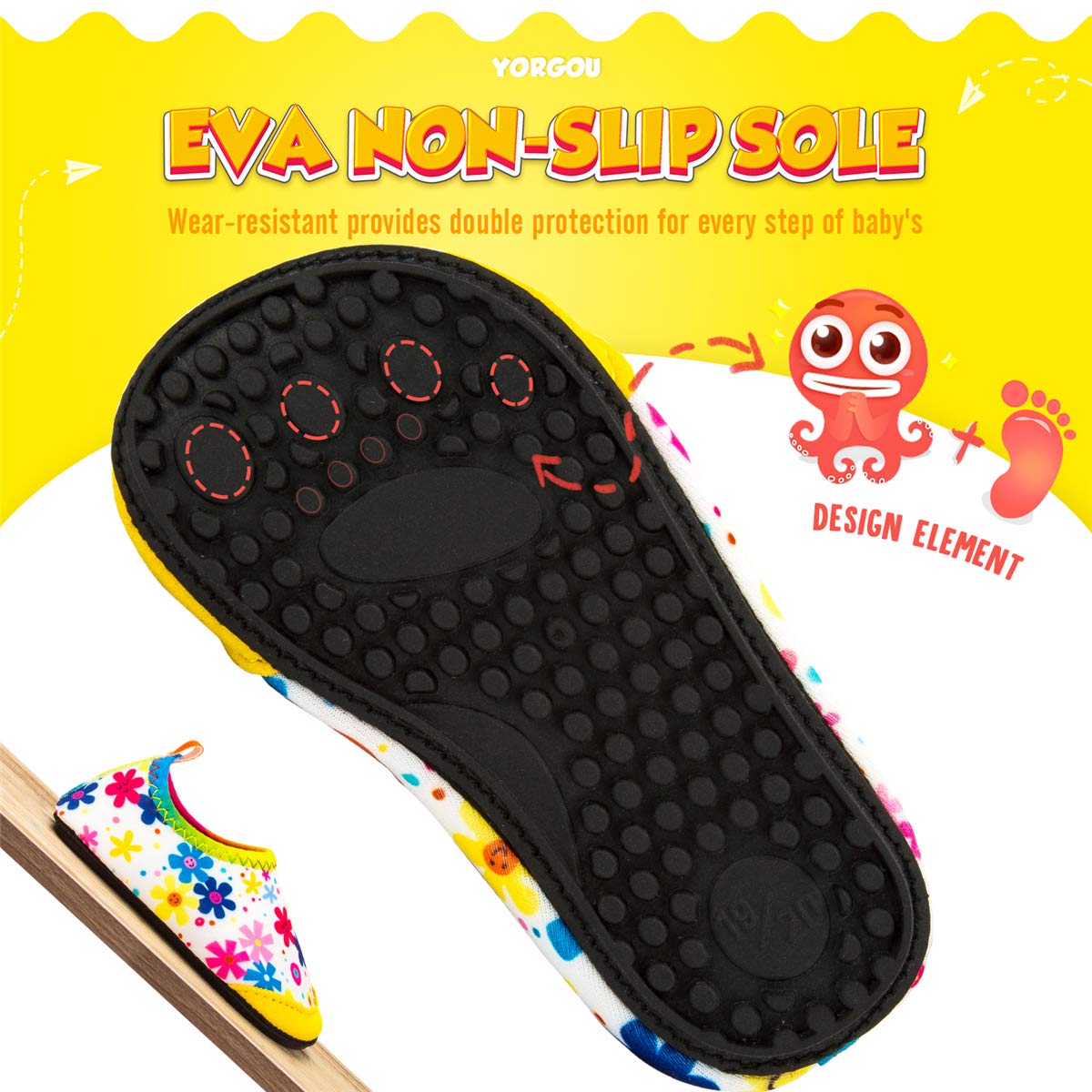 Zapatos de Agua para niños y niñas, Zapatos de Playa para niños pequeños, Calcetines acuáticos Descalzos Antideslizantes para Piscina y Playa — view 5