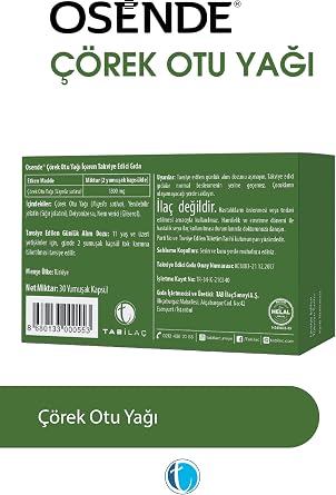 Osende Black Cumin Oil 30 Soft Capsules