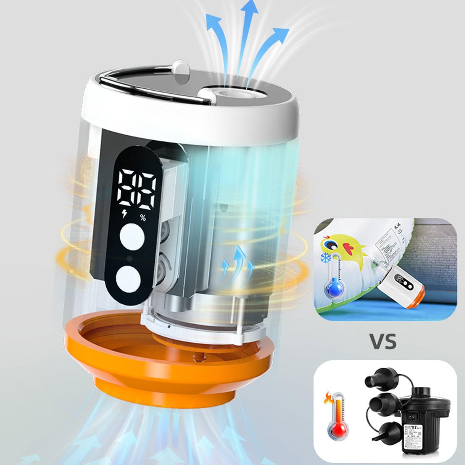 Electric Air Pump Pompa Elettrica Portatile con Accessori Multipli Funzione Gonfiaggio E Sgonfiaggio Ricarica USB Adatta per Giochi Piscina
