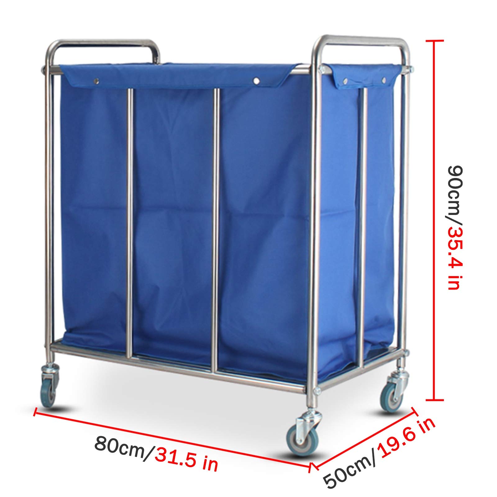 Carrello di Servizio Professionale in Acciaio Inossidabile su Ruote per Ospedale Commerciale, Asilo Nido, Grande Hotel di Bellezza - Borse Oxford Rimovibili
