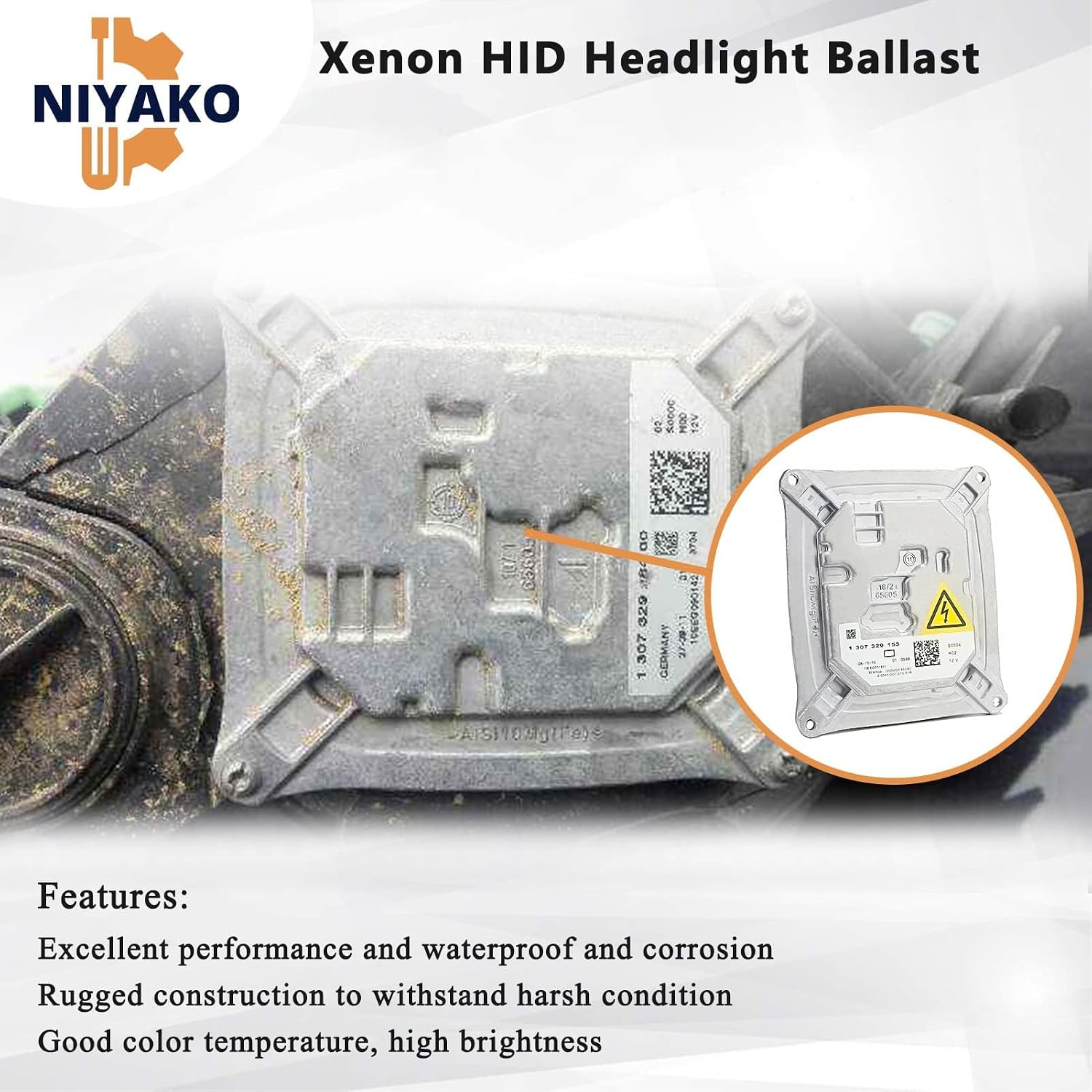 1307329153 HID Xenon Ballast Headlight Control Unit Module Replacement # 25806714 63117182520 Fit 2007-2013 328i 335i M3 645i 650i X5 X3 DTS TT R8