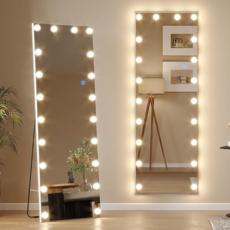 Vlsrka Full Body Mirror with Lights