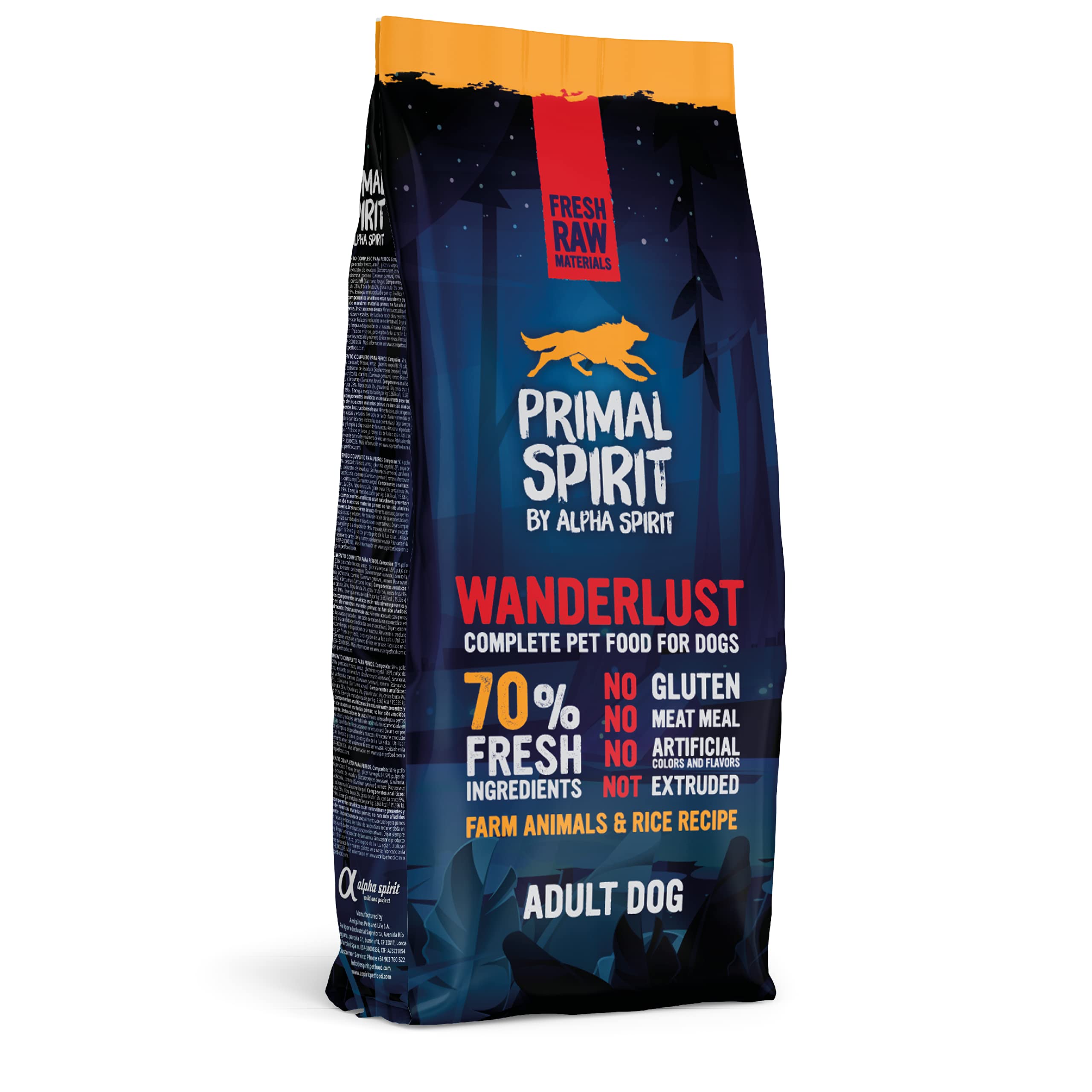 Alpha Spirit Canine Primal 70% Wanderlust 12KG