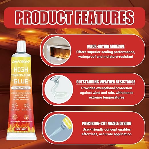 Set de adhesivo resistente al calor, 2 tubos de 50 ml miniatura 4