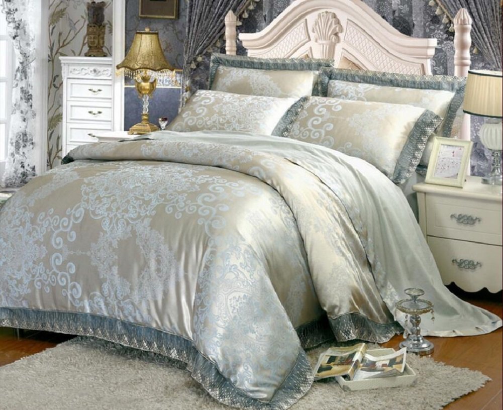 2017 new modl jcqurd home four sets of double Europen simple bed pckge,D