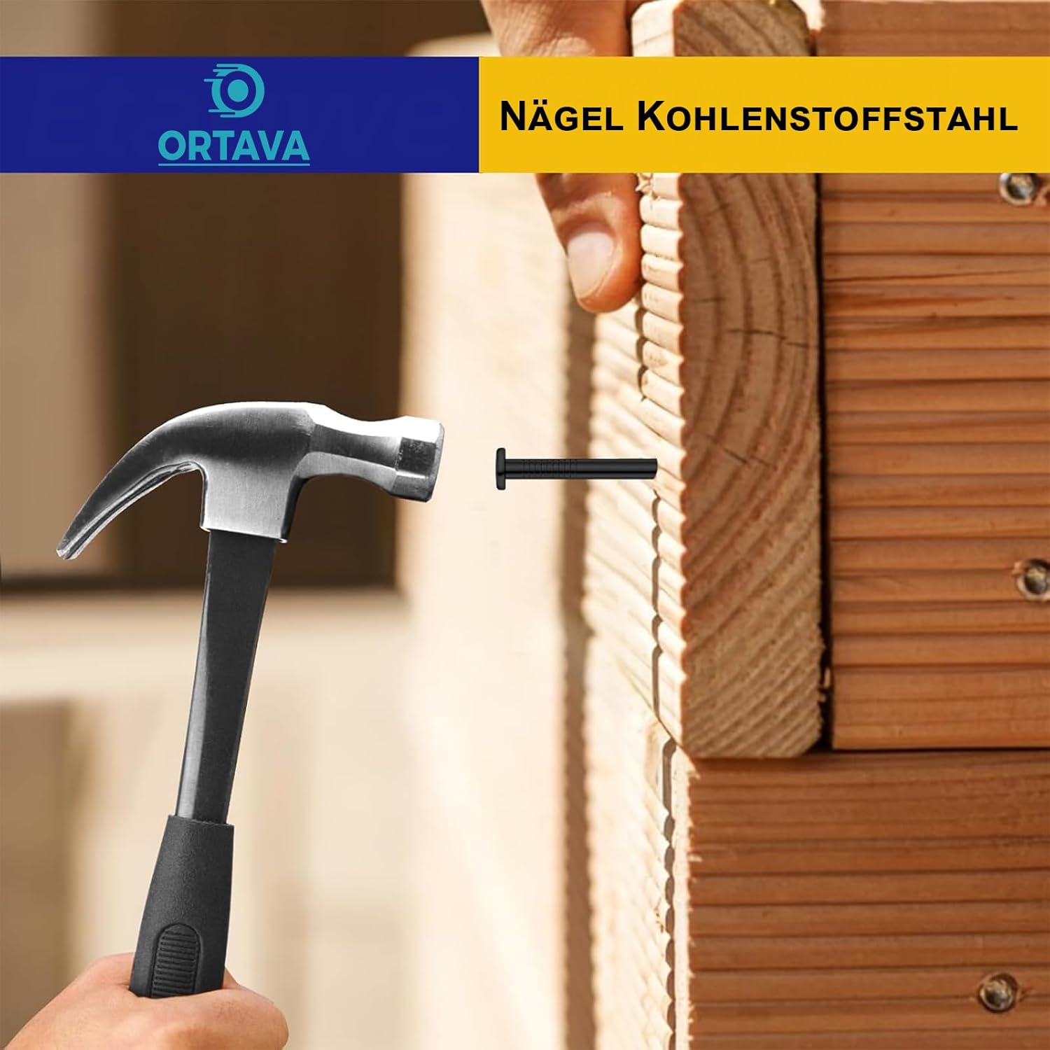 Pack of 80 Nails, 25 mm, Steel Nails for Pictures, Nails for Concrete Walls, Woodwork, Brick, Wooden Nails, Wall Nails for Pictures