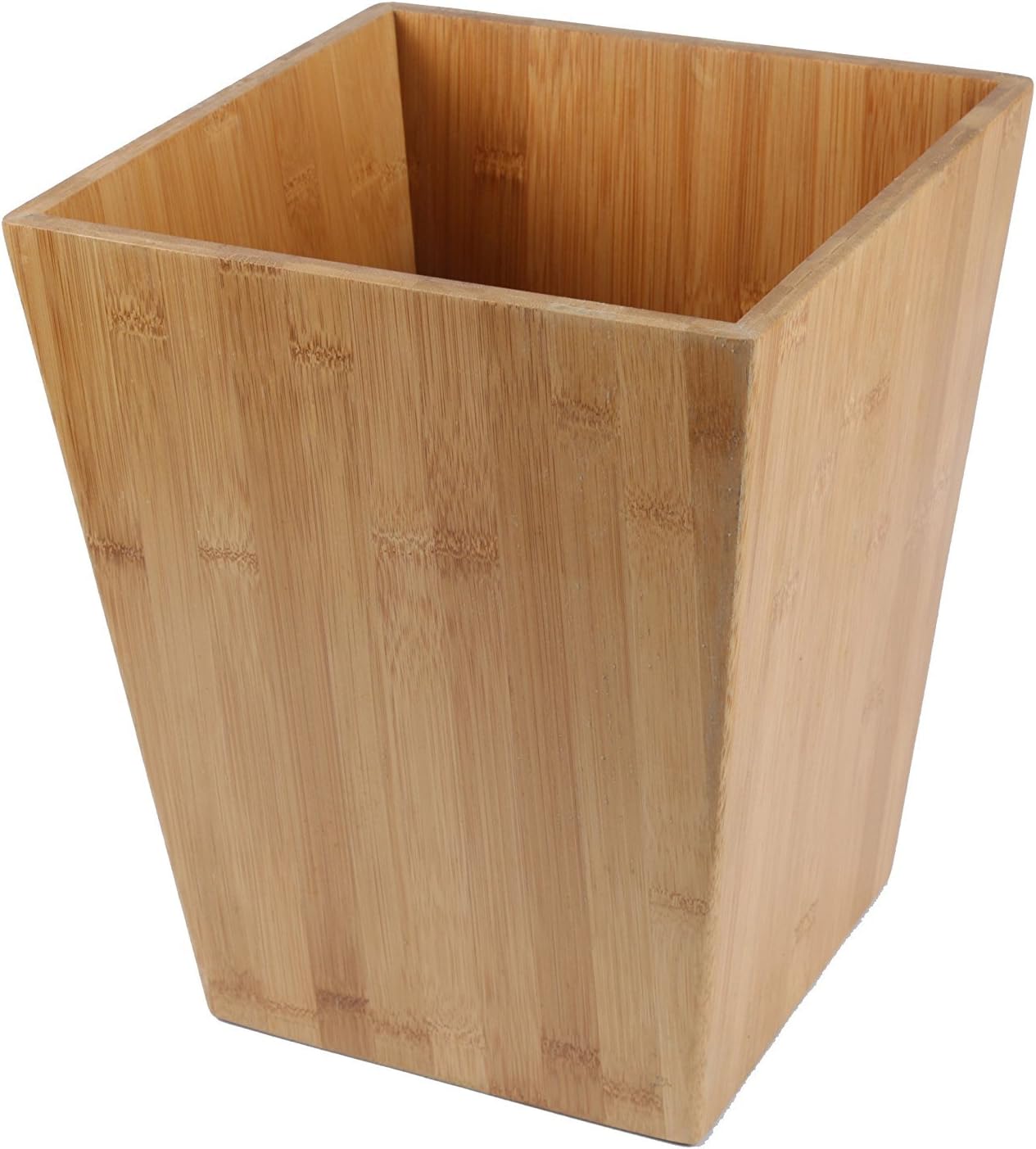 Creative Home Natural Bamboo Waste Basket, Recycle Bin