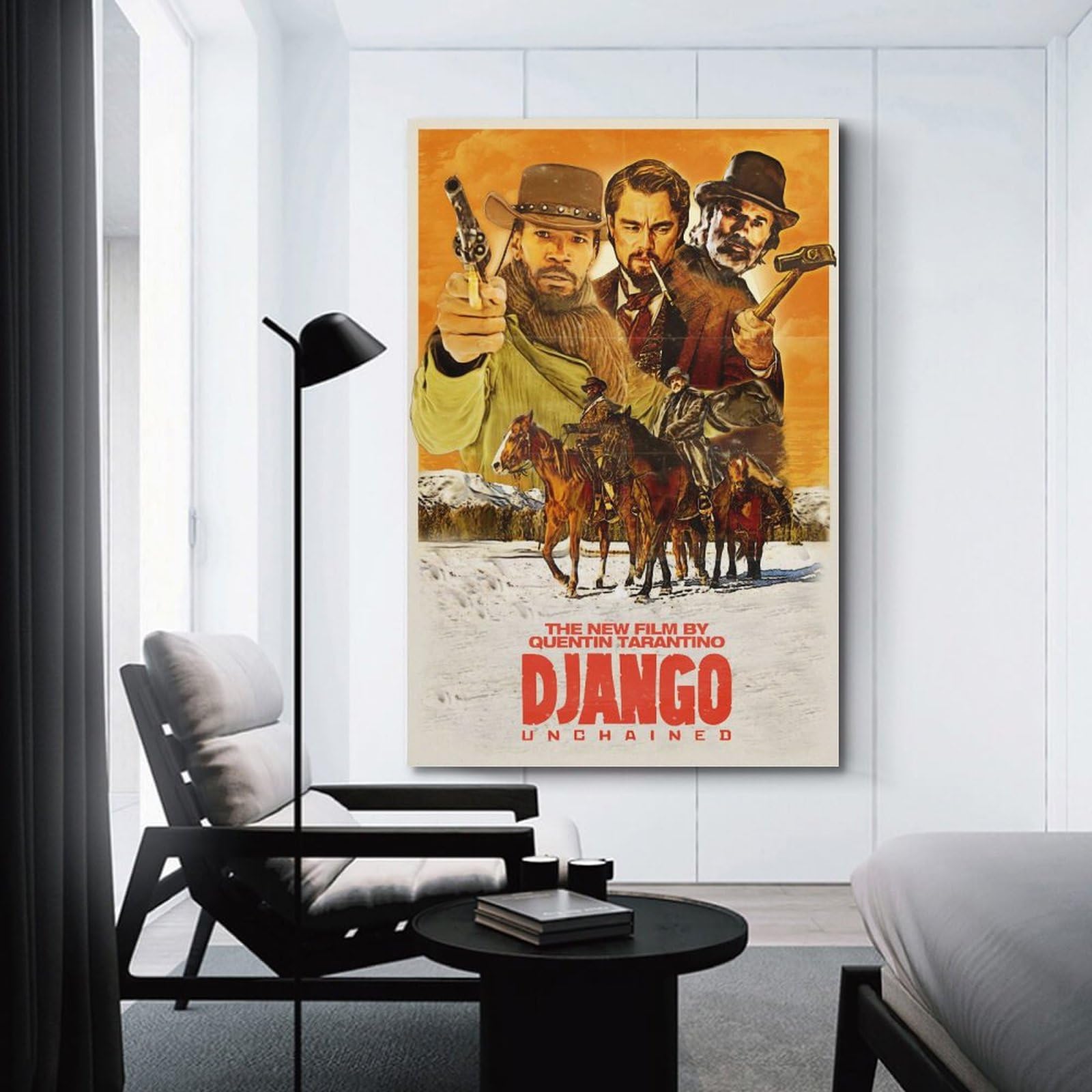 Targa Latta Vintage Django Unchained - Poster Metallico 20x30 Cm Per Arredamento Pub E Man Cave