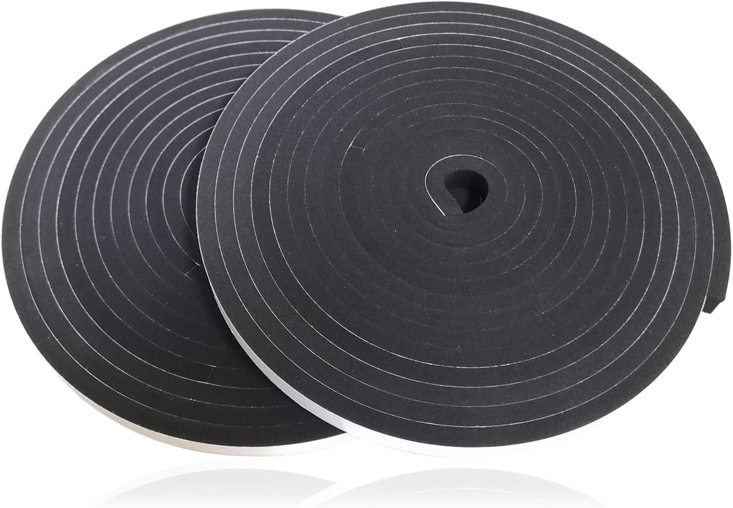 Self Adhesive Foam Strip, 12mm x 6mm x 5m, Pack of 2 Rolls, High Density Weather Proofing Tape, for Draught Proofing Doors, Windows, Noise Reduction