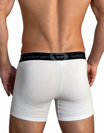 Wildmant Big Boy Pouch 5 Inseam Cotton Boxer Brief White