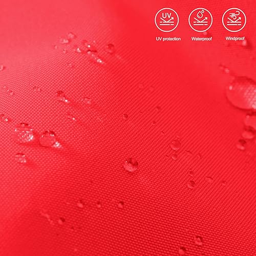 Miniatura 5 de MASTERCANOPY Sombrilla de patio Valance para mercado de mesas al aire libre, 8 varillas (10 pies, rojo)