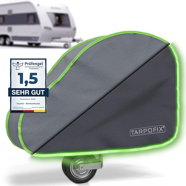 Tarpofix® Deichselabdeckung Wohnwagen | Anhängerkupplung Abdeckung mit Doppel-Klickverschluss | Deichselhaube Anhänger Wasserdicht | Universal Abdeckung Anhängerdeichsel | Deichselschutzhaube PKW - 1