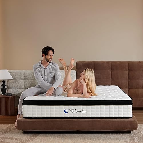 King Size Mattress, 12 Inch King Mattress in a Box, Medium Firm with Memory Foam and Pocket Springs, Strong Edge Support, Pressure Relief