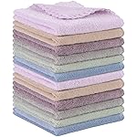 SUNLAND Microfiber Face Cloth Reusable Makeup Remover Facial Cleansing Towel Ultra Soft Face Washcloth 12inchx12inch 12 Pack Multicolor