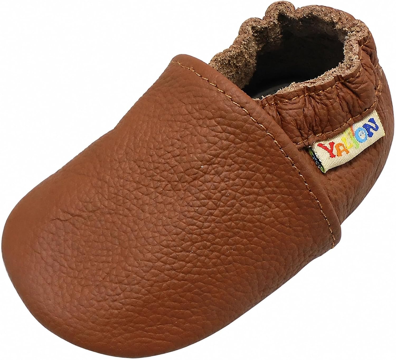 YALION Leather Baby Shoes Soft Sole Baby Moccasins for Boys Girls