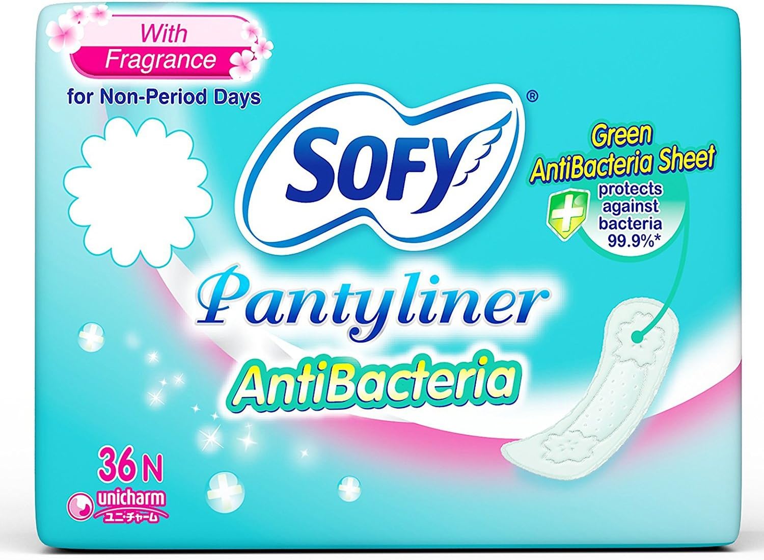 Antibacterial Pantiliners 72 Pack (Pack of 2)