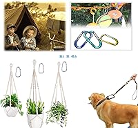 Vista 7 de 12Pcs Aluminum Carabiner D Ring, Includes Small 1.8" Carbineers, Medium 2.2" D Ring Clip, Biger 2.4" Multipurpose Carabiner Buckles