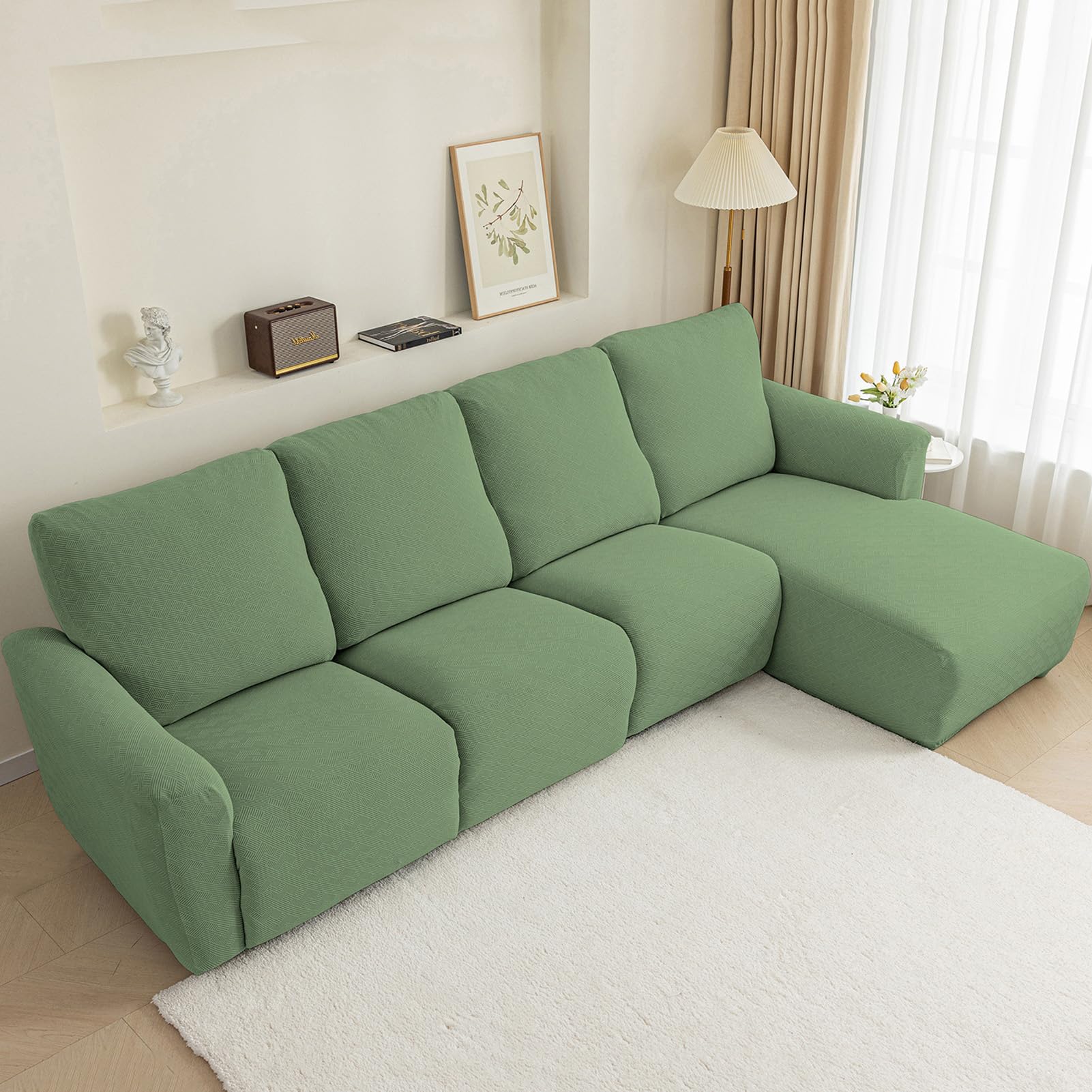 Housse de canapé en velours extensible et lavable pour protection avec accoudoirs