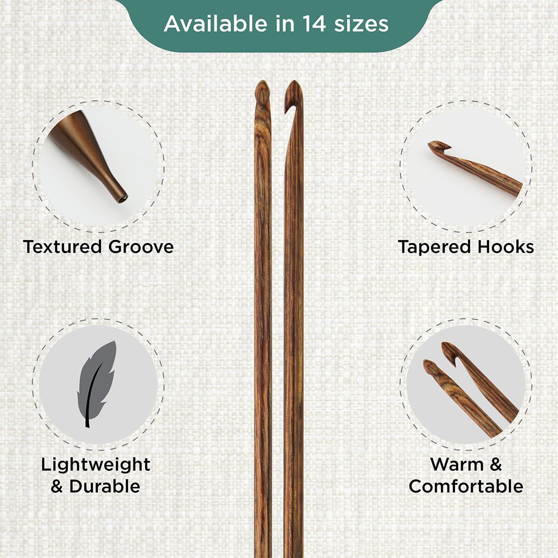 KnitPro Ginger Afghan/Tunisian Crochet Hook | US Size 7 (4.5mm)