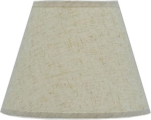 Miniatura 2 de Aspen Creative 32032A - Pantalla de lámpara de araña con forma de imperio de transición en lino, 9 pulgadas de ancho (5 x 9 x 7 pulgadas)