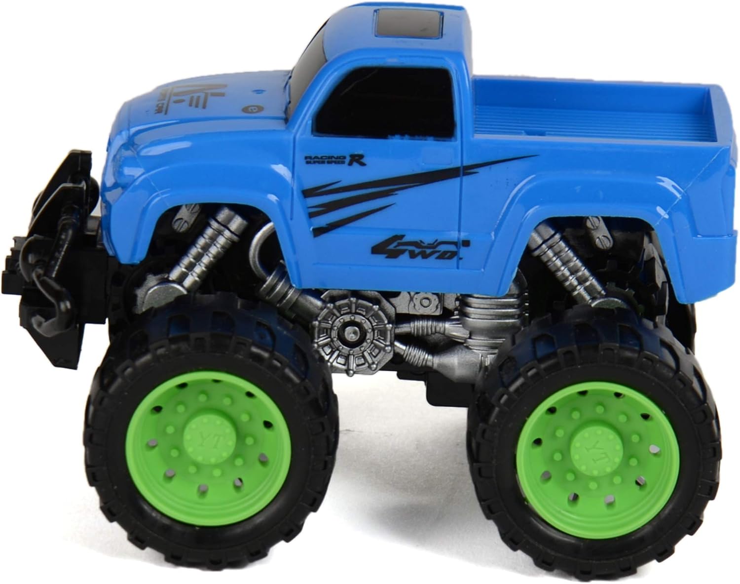 Set of 2 Friction Powered Monster Trucks Toys for Kids Boys Girls, Includes 2 Ramps