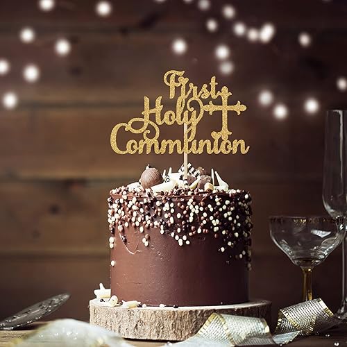 Miniatura 4 de Decoración para tartas de primera comunión, Dios bendiga a este niño, baby shower, cumpleaños de niños, decoración de fiesta de bautizo de boda,
