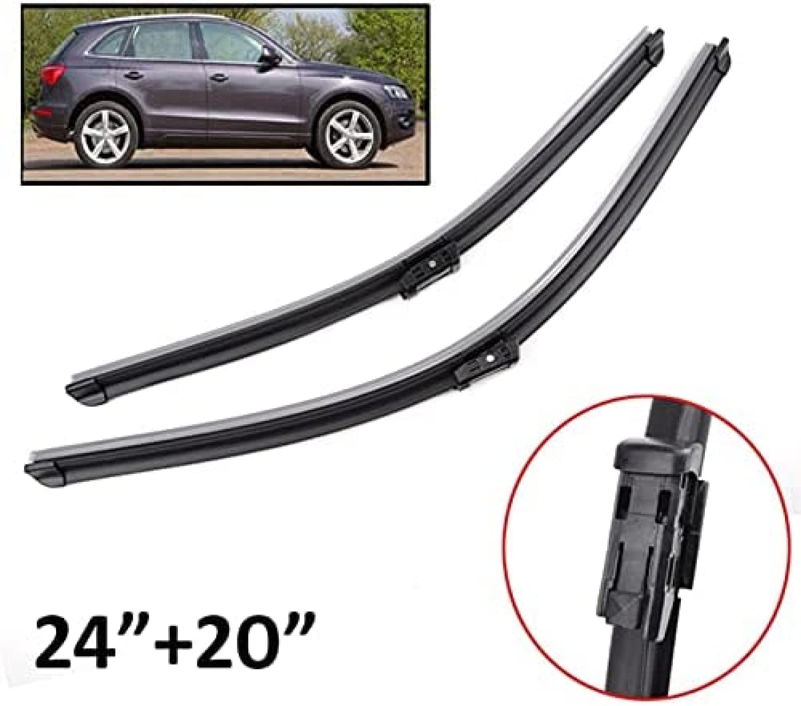 Escobilla limpiaparabrisas, para Q2 2016-2020, limpiaparabrisas de coche LHD, juego de escobillas limpiaparabrisas delanteras y traseras, escobilla limpiaparabrisas de 24 "19" 13 "