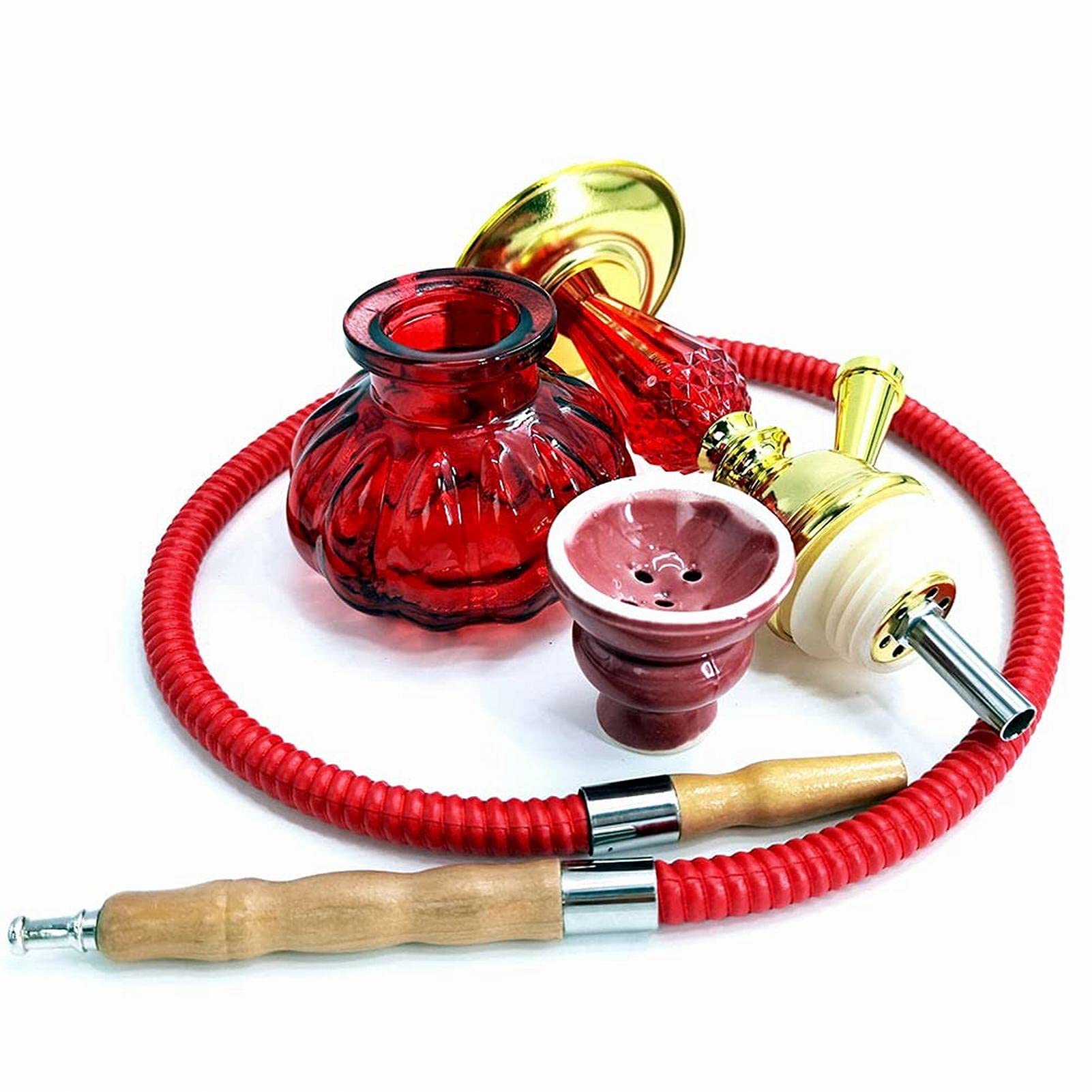 Mini Set Di Tazze Portatili Per Narghilè Acrilico + Materiale In Alluminio, Facile Da Smontare E Pulire Per Feste Per La Casa, Le Auto E Le Feste A