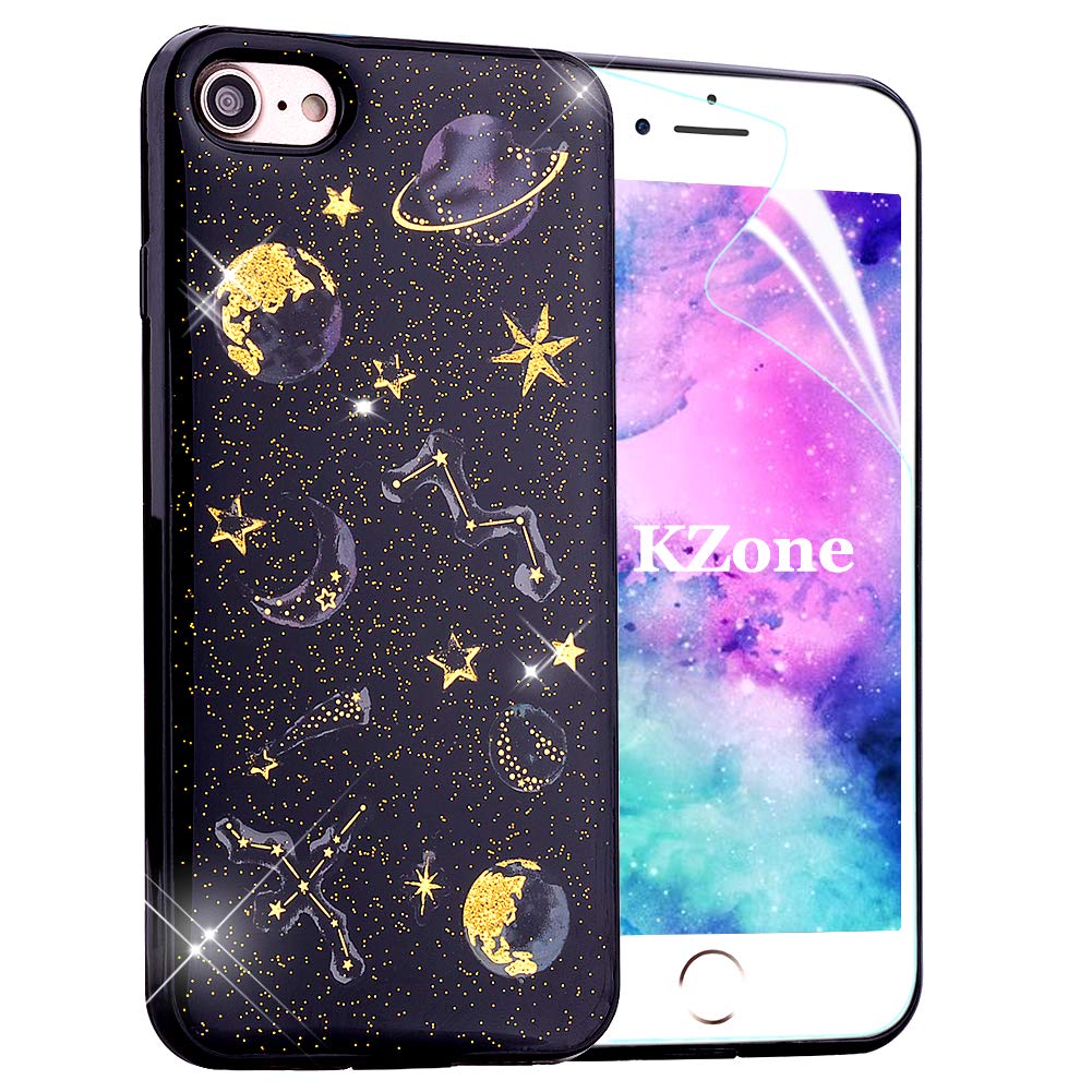 Vauki Cover per iPhone 12 Mini con Cordino, Trasparente Glitter Liquido Antiurto Brillantini Tracolla Custodia, Silicone Bumper Laccio Sabbie Donna